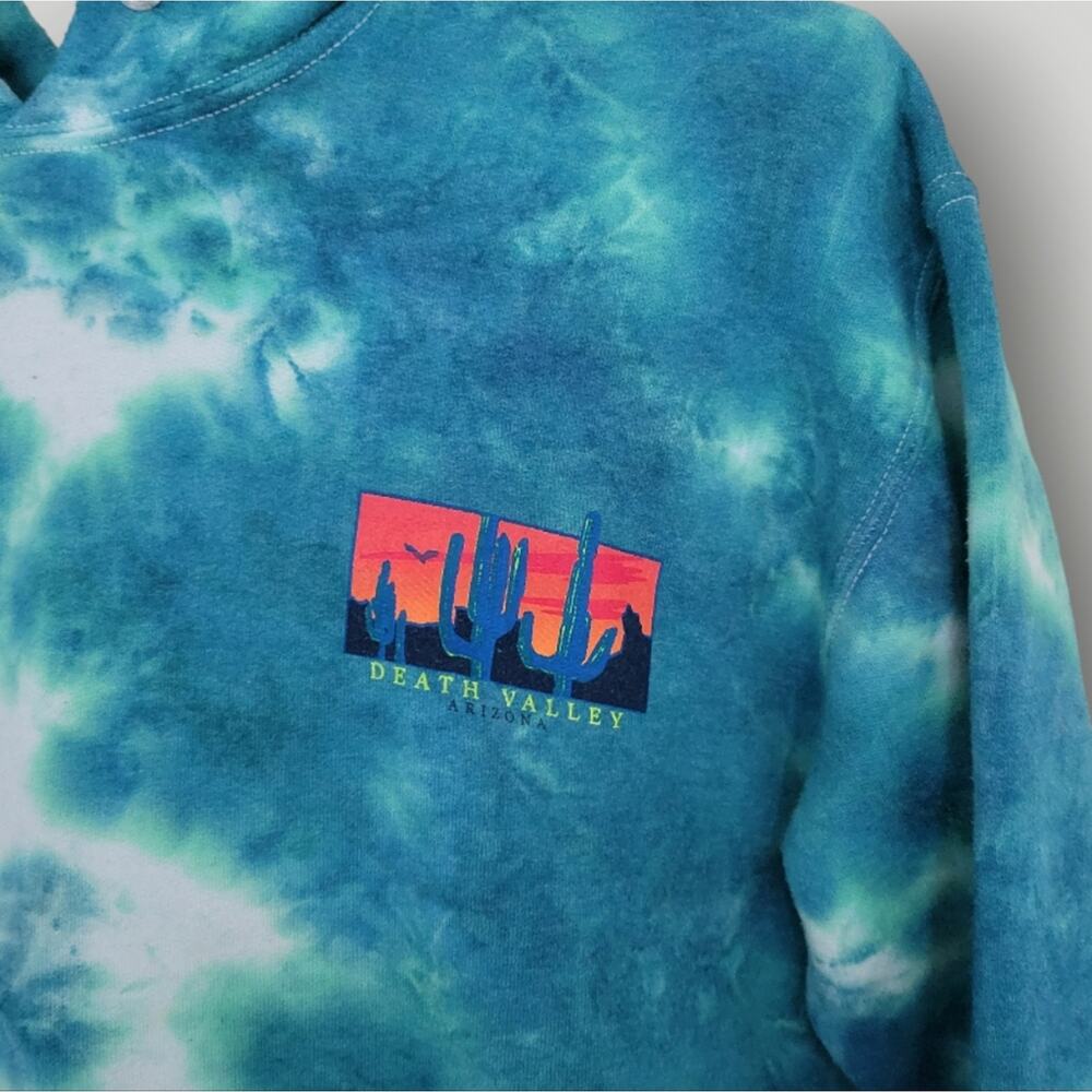 Artist Union Men/Women Size Small S Tie Dye Blue Hoodie Death Valley Unisex - Picture 4 of 7